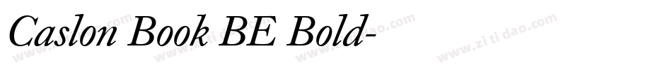 Caslon Book BE Bold字体转换